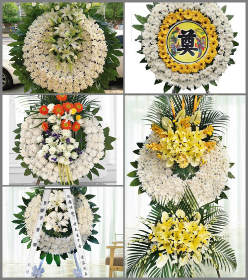 山东青岛莱西市马连庄镇吴家草泊村花圈速递